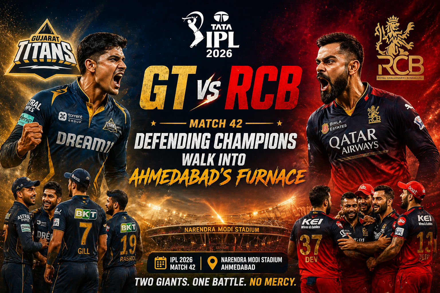 GT vs RCB IPL 2026 Match