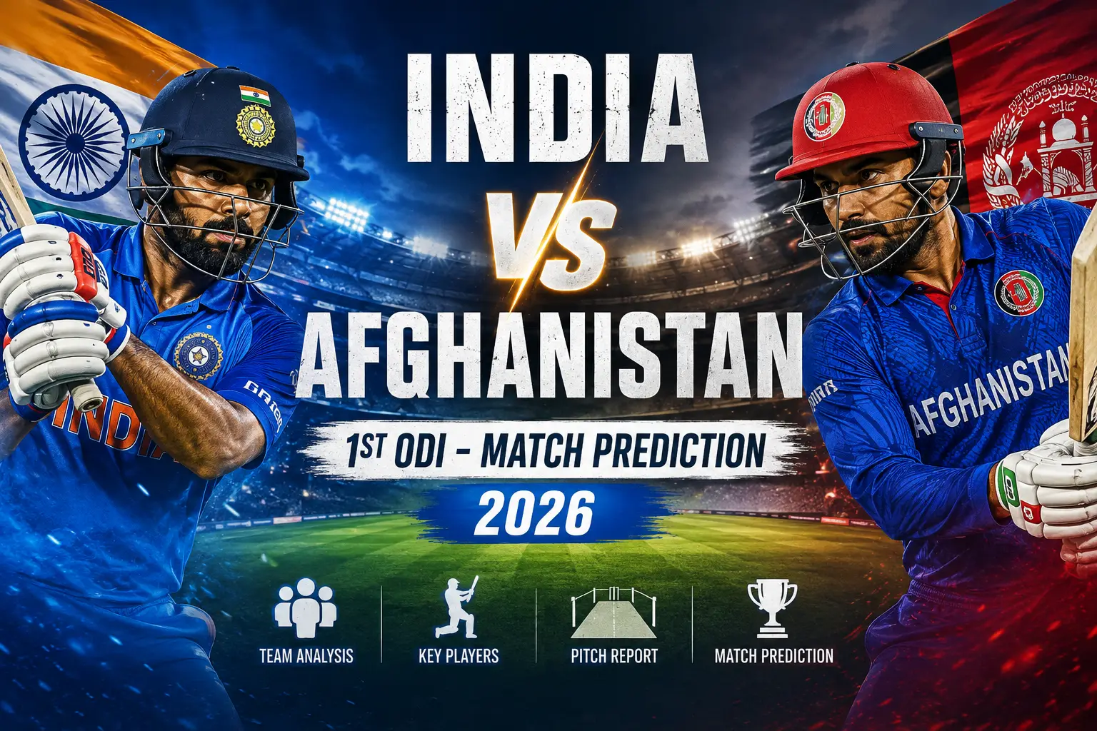 India vs Afghanistan 1st ODI Prediction 2026 - Preview