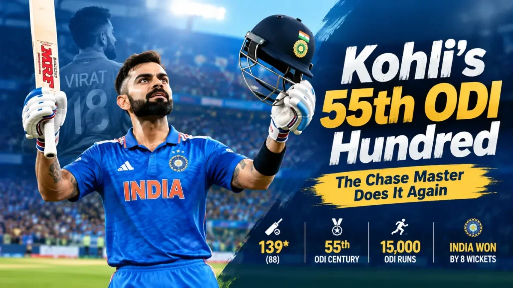Kohli's 55th ODI century