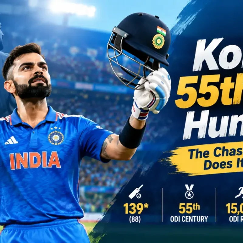 Kohli's 55th ODI century